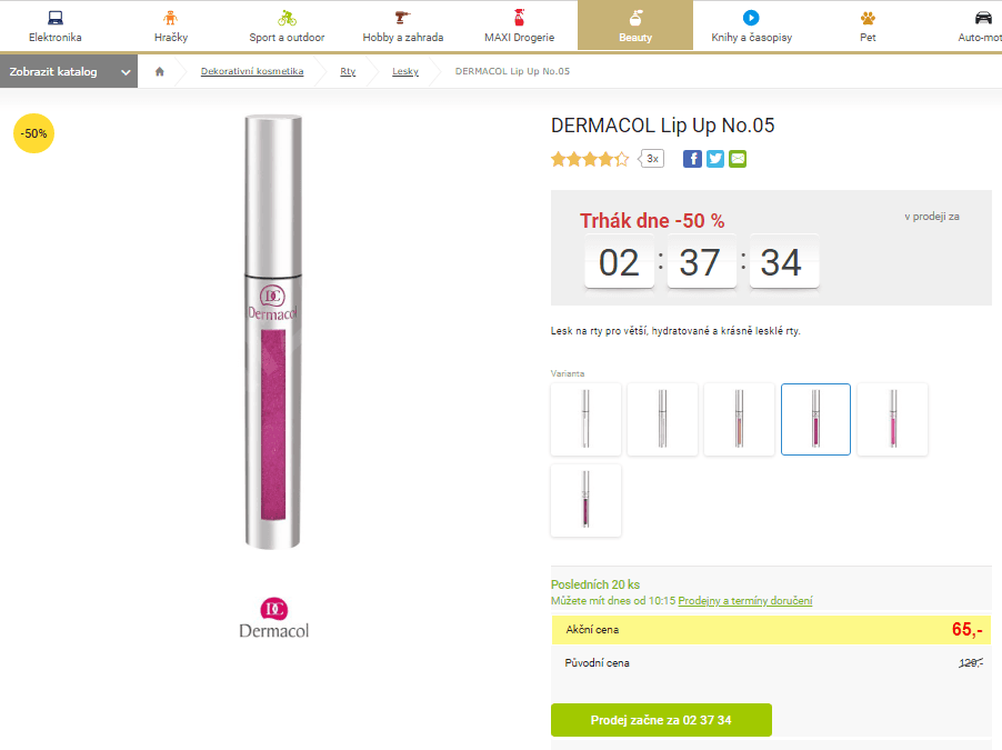 Lesk Dermacol Lip Up No.05