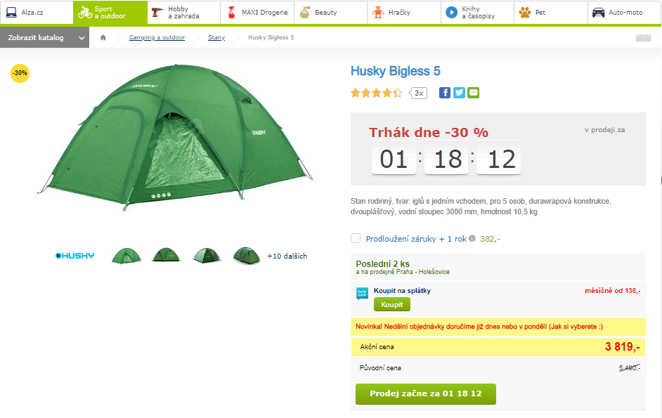 Rodinný stan Husky Bigless 5