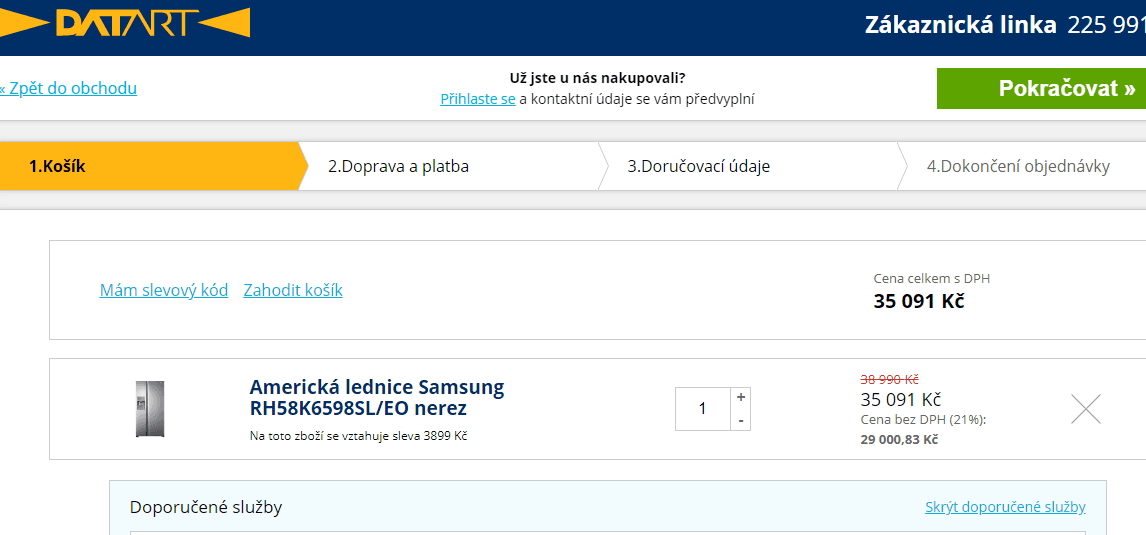 Americká lednice Samsung, led, voda, no frost, 183
