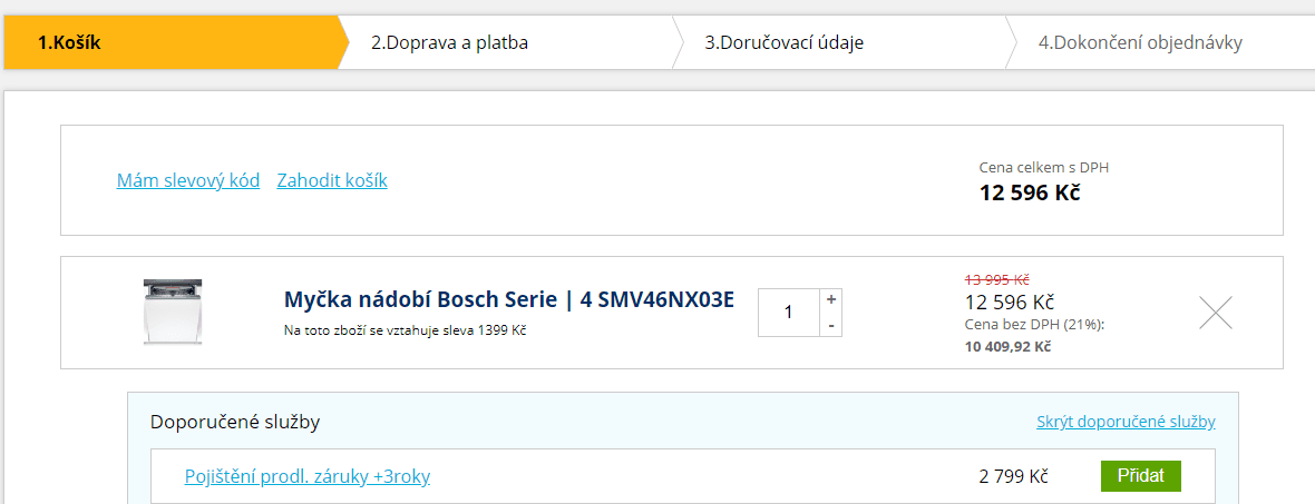 Vestavná myčka Bosch, A++, 14 sad