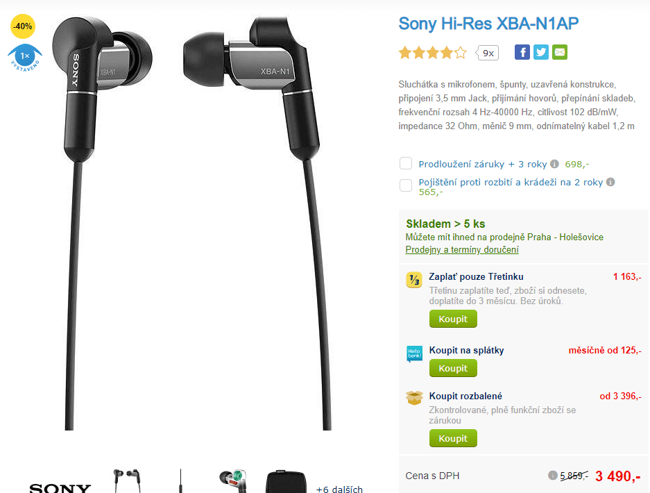 Sony Hi-Res hybridní HD