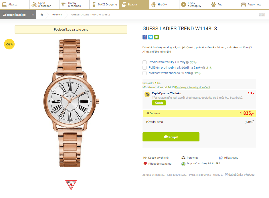 Dámské hodinky Guess ladies trend