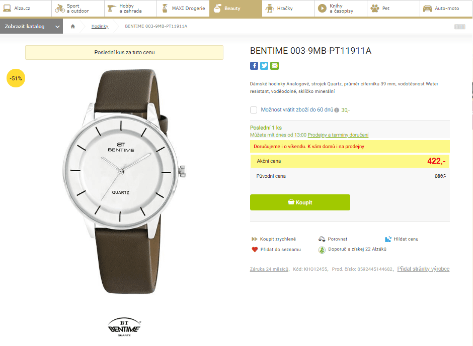 Dámské hodinky Bentime 003-9MB-PT11911A