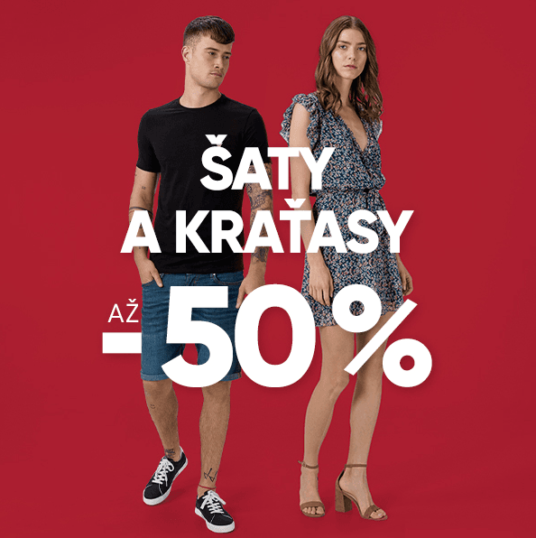 Sleva až -50% na šaty a kraťasy