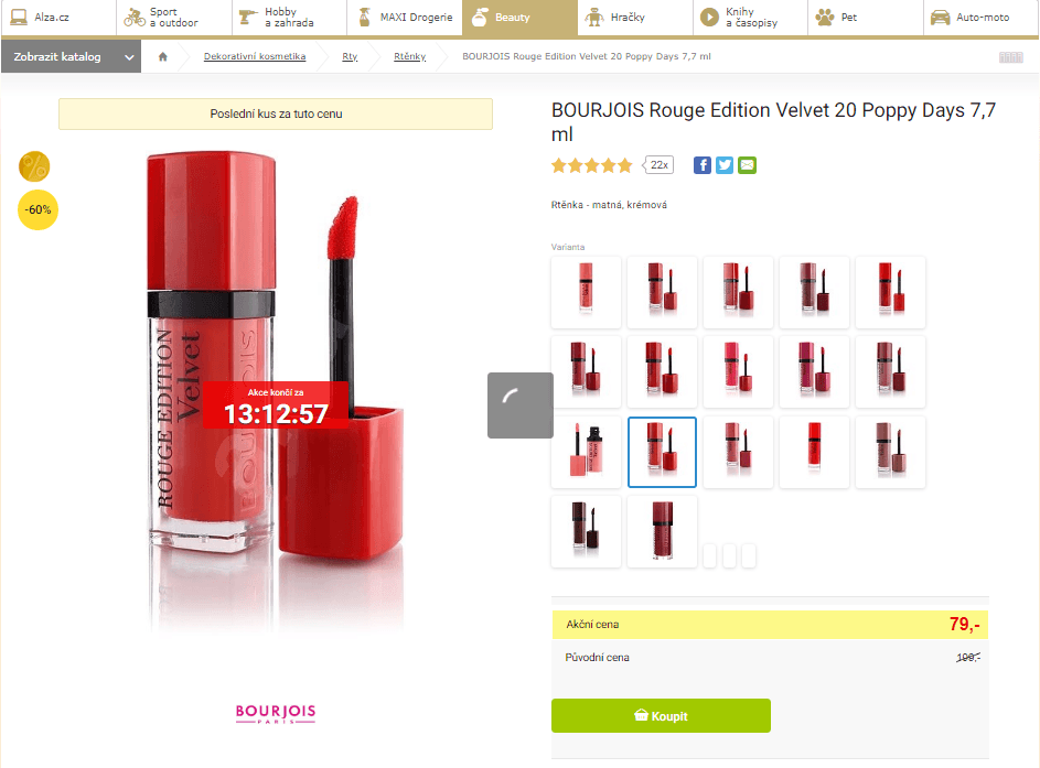 Tekutá rtěnka BOURJOIS Rouge, 7,7ml