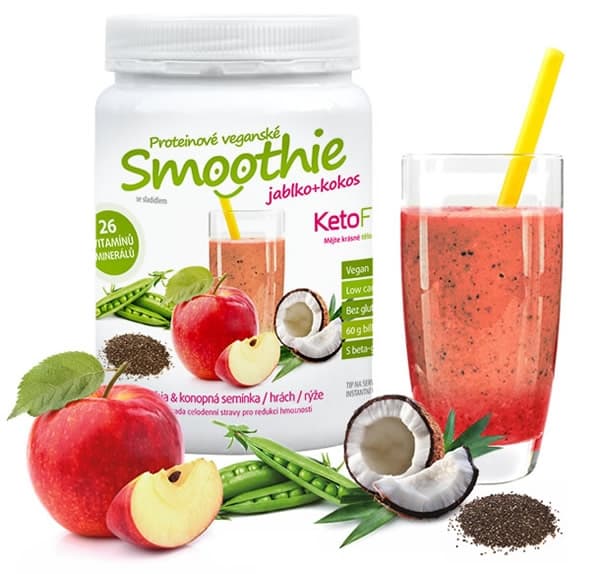 Proteinove smoothie 10 porcí, jablko kokos