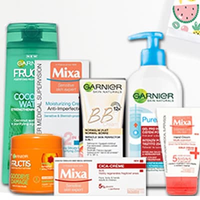 Cestovní set k nákupu Garnier a Mixa