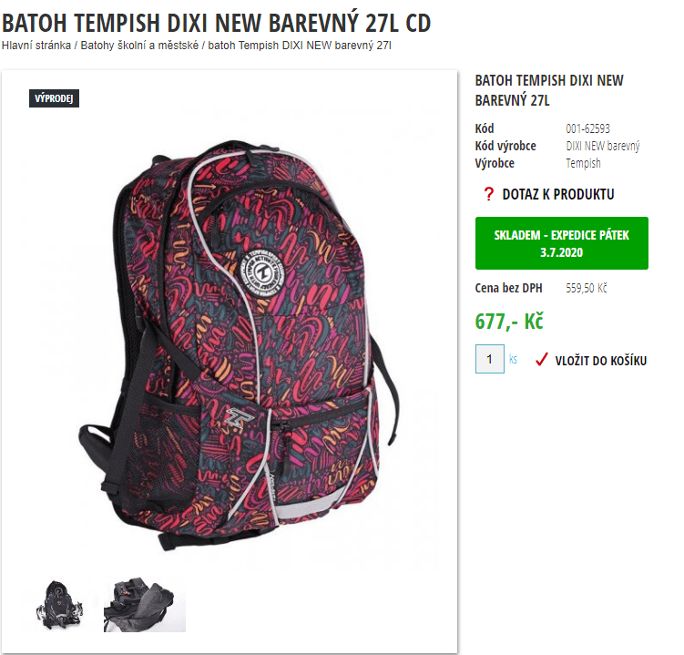 Batoh Tempish Dixi Sweet, 27 litrů