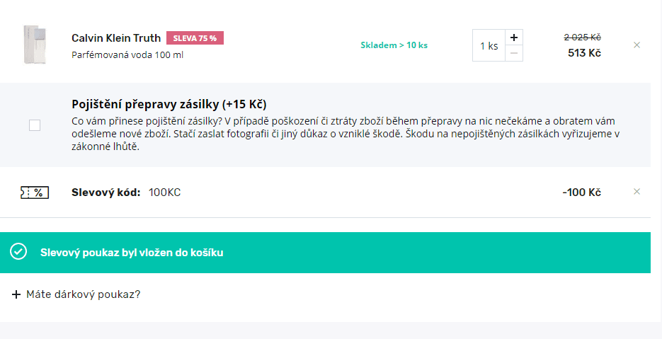 Sleva 100 korun z nákupu nad 490