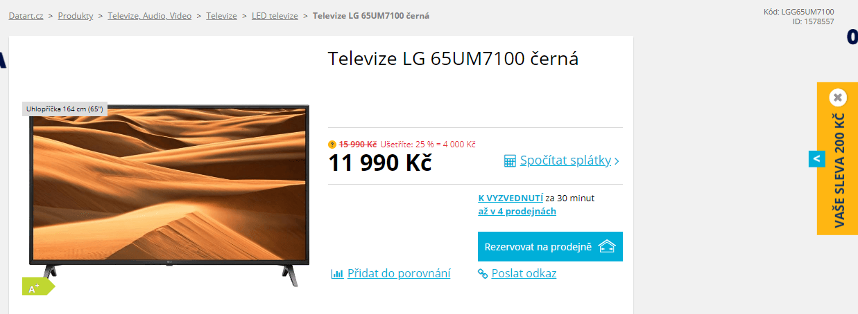 Ultra HD Smart TV, HDR, 164cm, LG