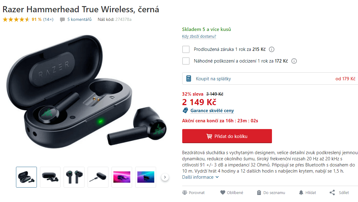 Razer Hammerhead True Wireless
