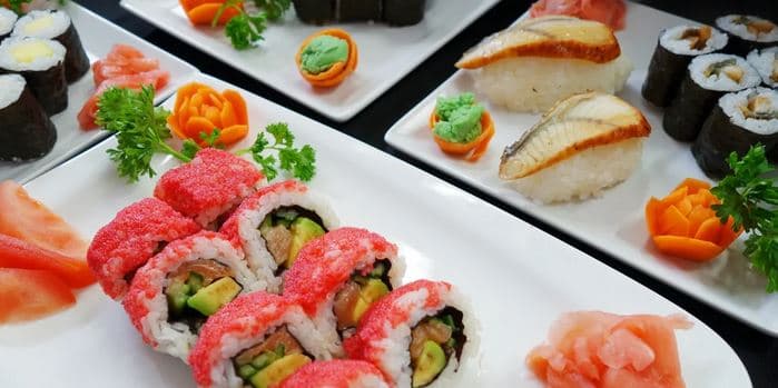 Sushi sety v restauraci Hongkong