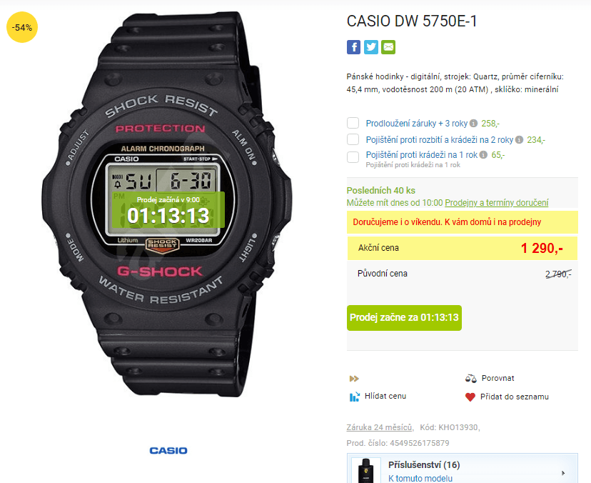 Pánské hodinky CASIO