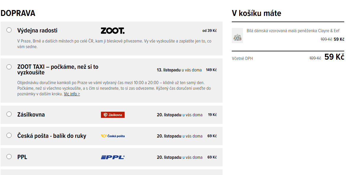 Zoot.cz - extra sleva 33% na Výprodej