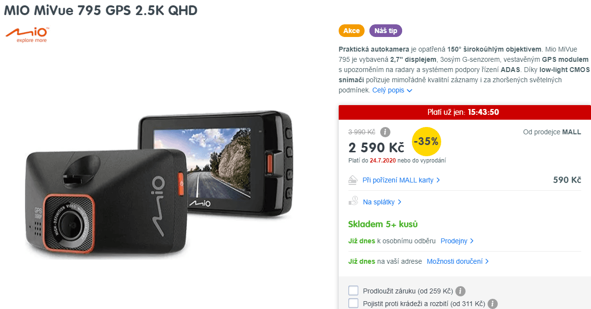 Autokamera Mio MiVue 795
