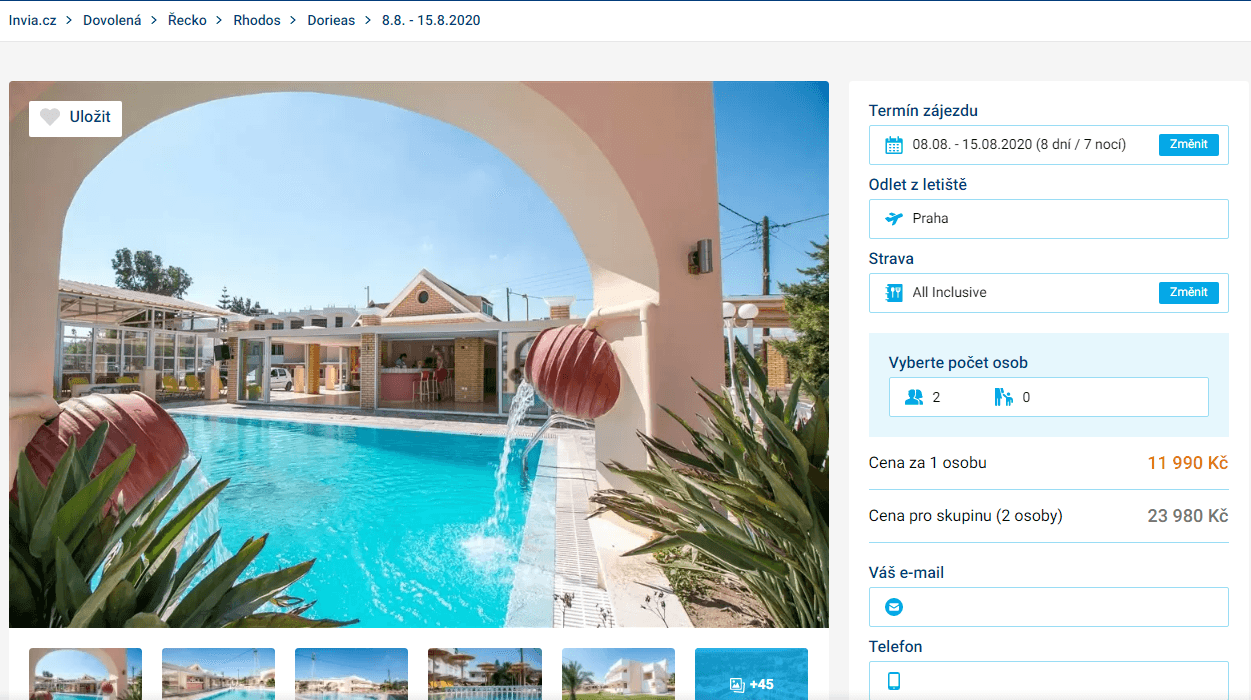 Rhodos / ✈ Pha / AI / 3⭐/ 8 dní