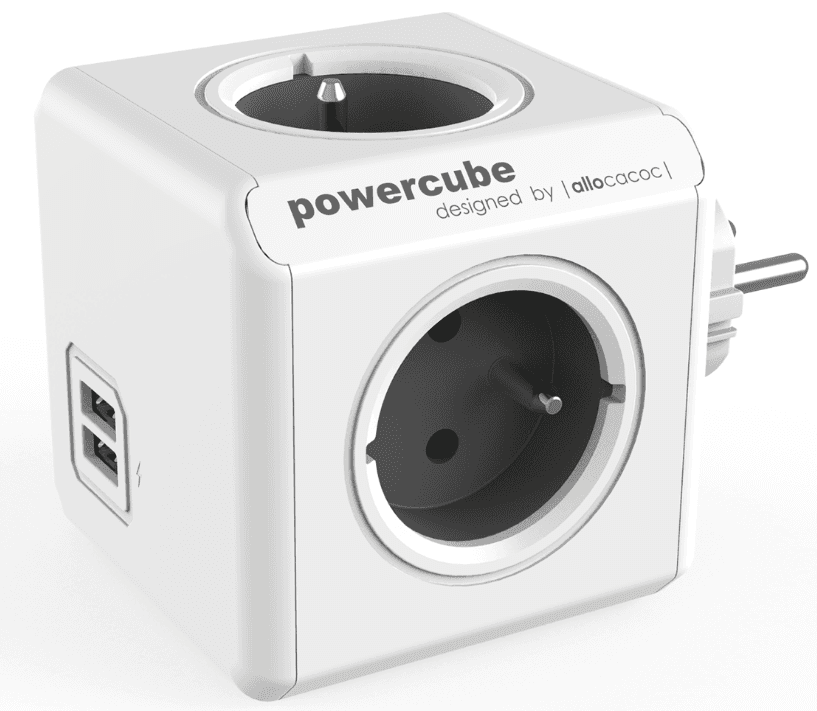 PowerCube, 4 zásuvky + 2x USB port