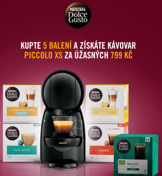 Kávovar + 80 kapslí Nescafé za 1315