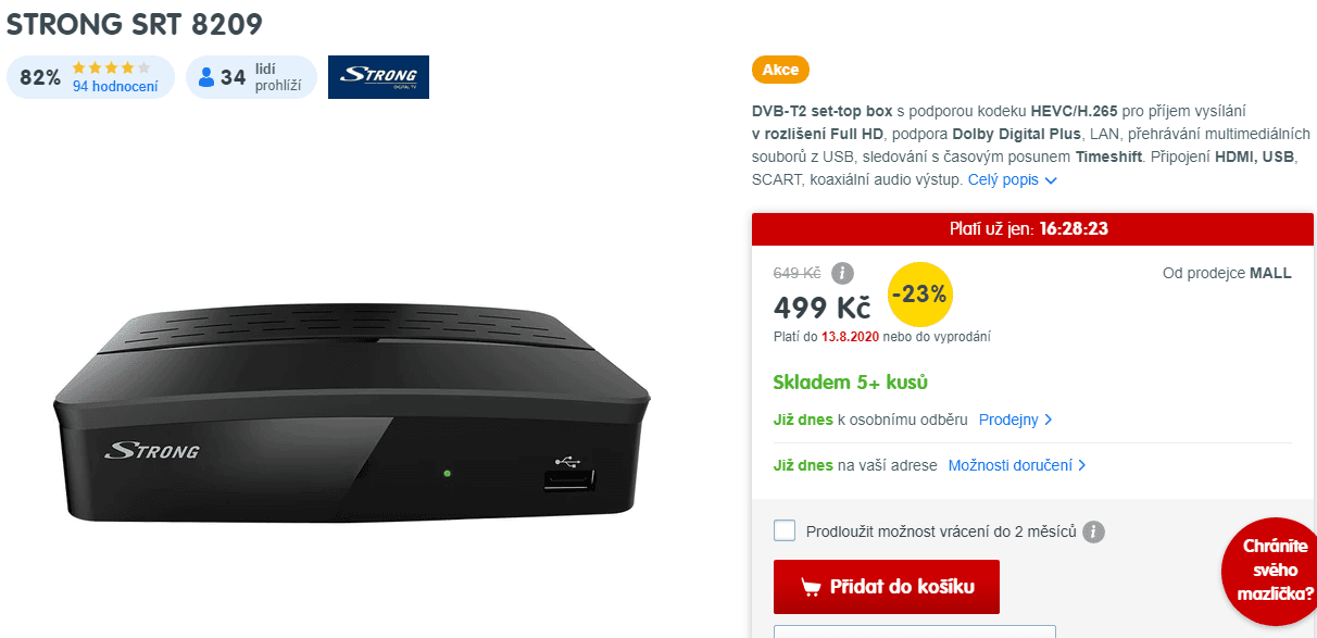 DVB-T2 set-top box Strong