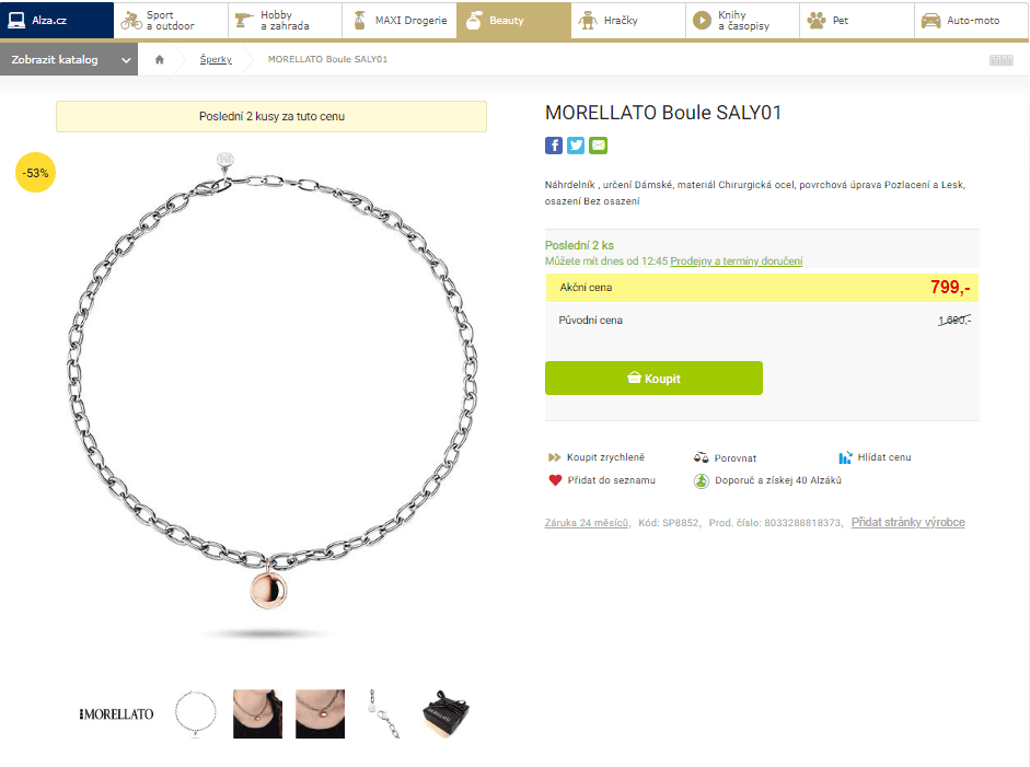 Náhrdelník Morellato Boule SALY01