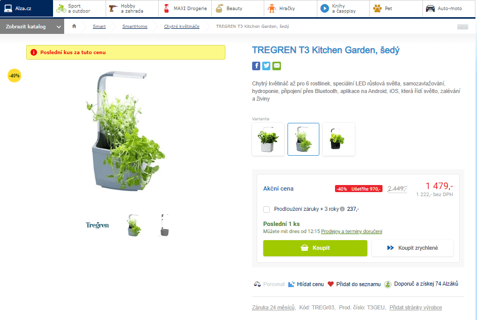 Chytrý květináč TREGREN T3