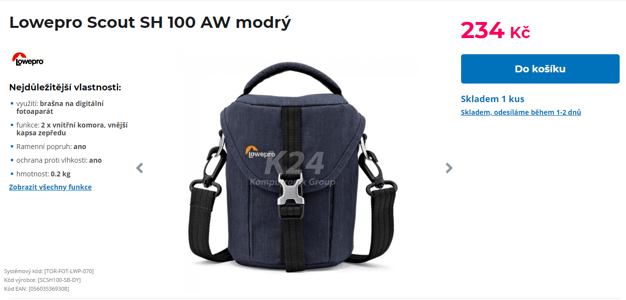 Brašna na fotoaparát Lowepro Scout 100