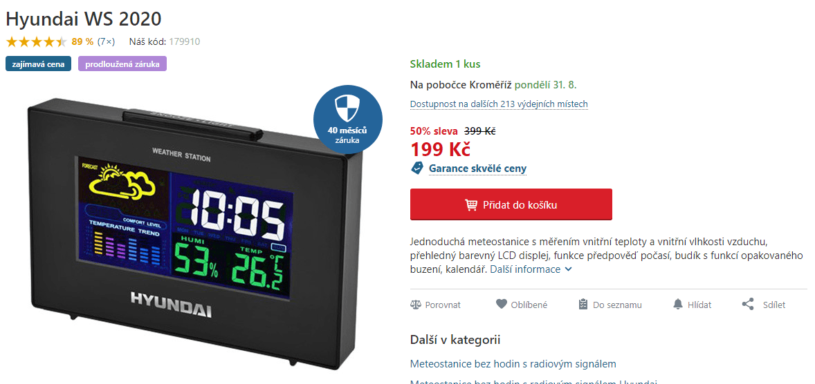 Meteostanice Hyundai 