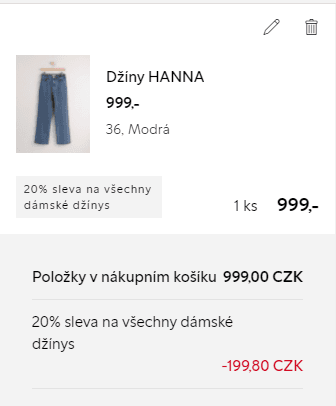 Lindex - sleva 20% na dámské džíny