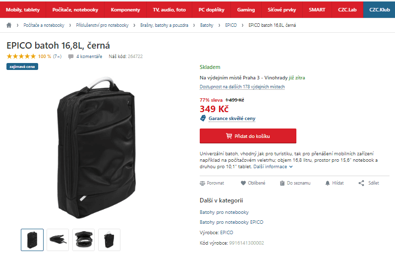 Univezální Epico batoh 15,6"