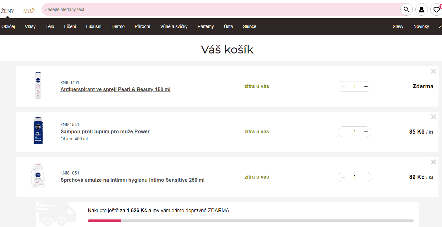 Krasa.cz - akce 2+1 zdarma Nivea