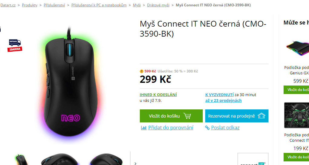 Herní myš Connect IT NEO