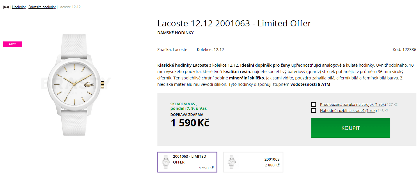 Dámské hodinky Lacoste 2001063