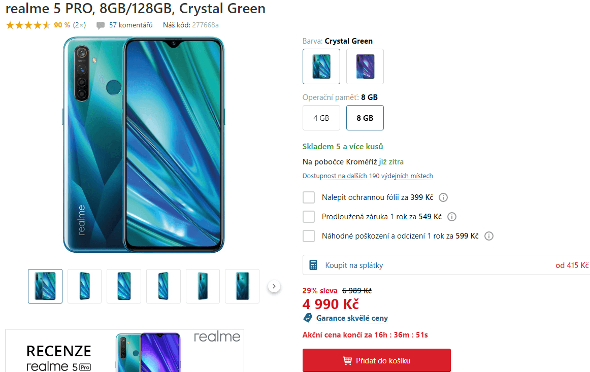 Realme, 8x 2,3GHz, 8GB RAM, 128GB