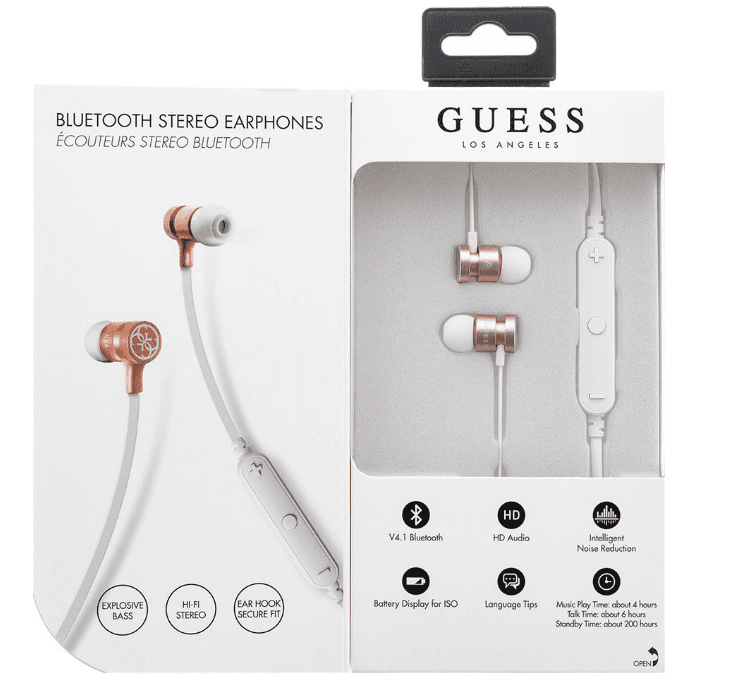 BT sluchátka Guess
