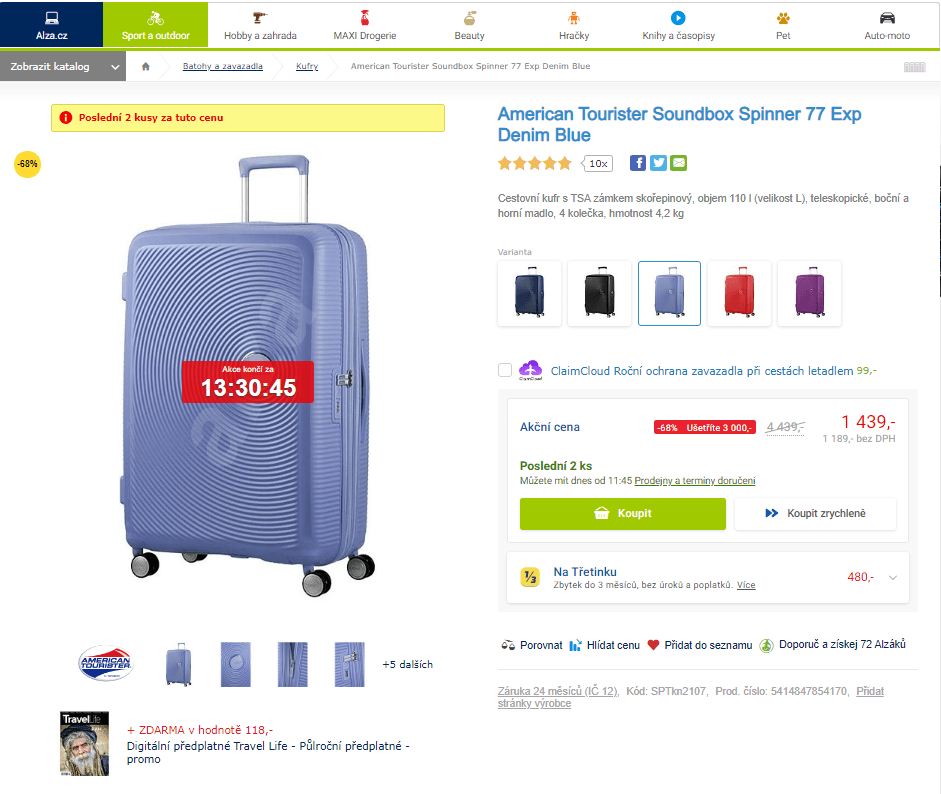 Kufr American Tourister Soundbox Spinner 77