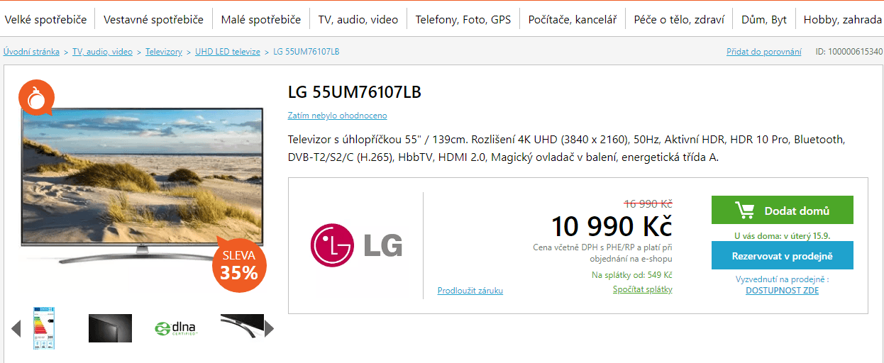 Smart TV LG, 55", 4K UHD, HDR