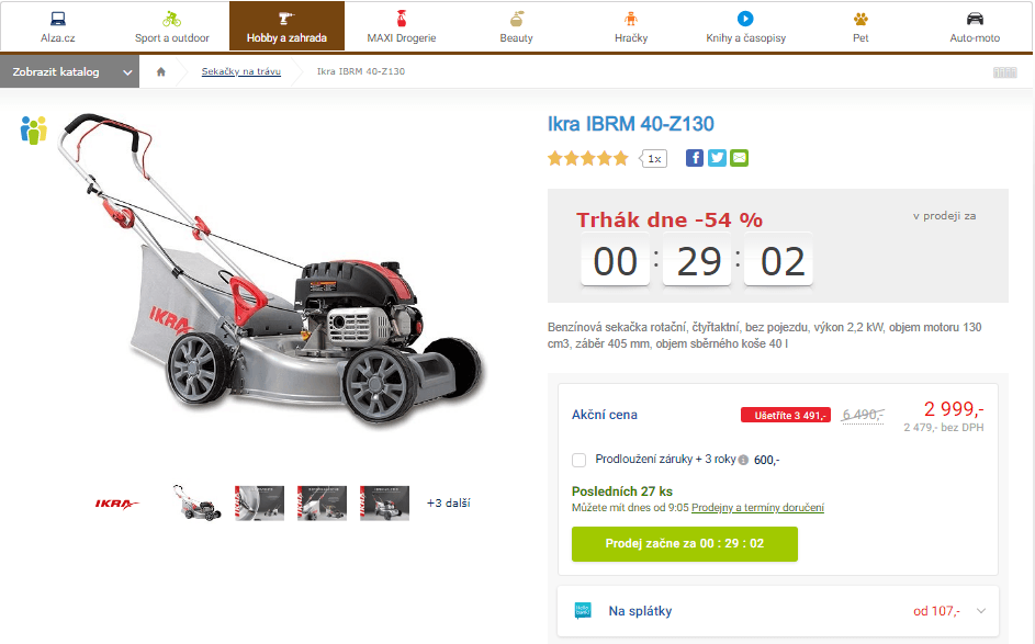 Benzínová sekačka Ikra IBRM 40-Z130