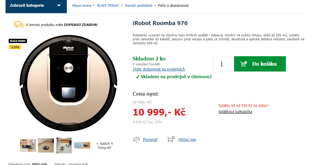 Robotický vysavač iRobot Roomba 976