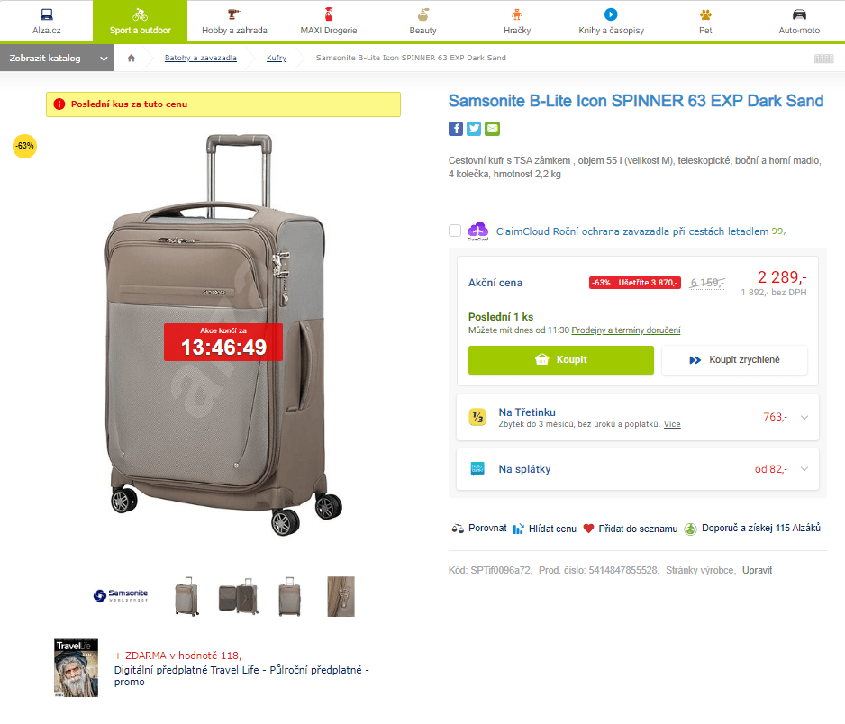 Kufr Samsonite B-Lite Icon, 55 litrů