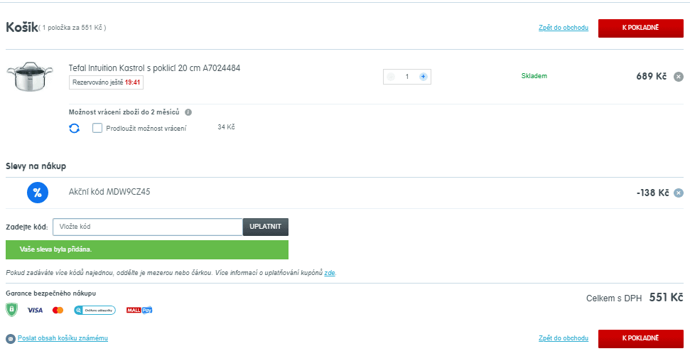 Kastrol s poklicí Tefal Intuition 20 cm