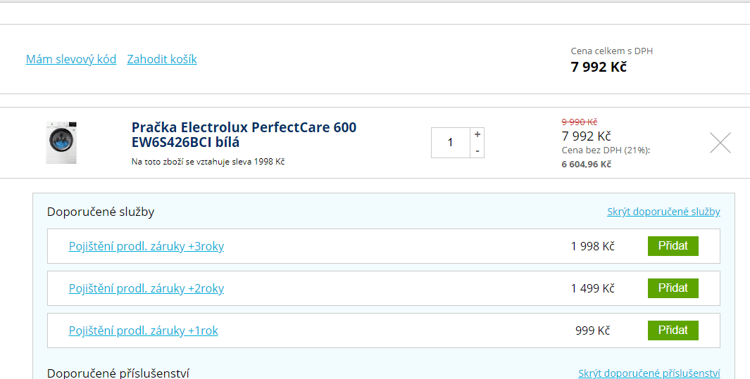 Pračka Electrolux, 6kg, 1200, pára, A+++