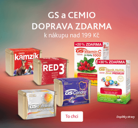 Doprava zadarmo na produkty GS a Cemio