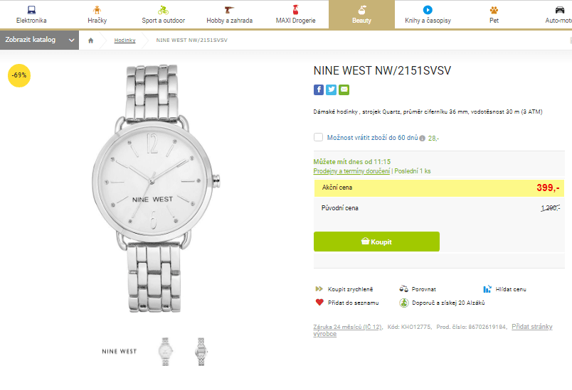 Dámské hodinky NINE WEST