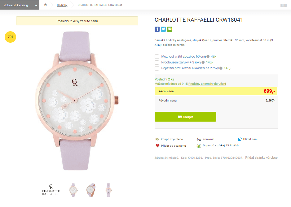 Dámské hodinky Charlotte Raffelli CRW18041