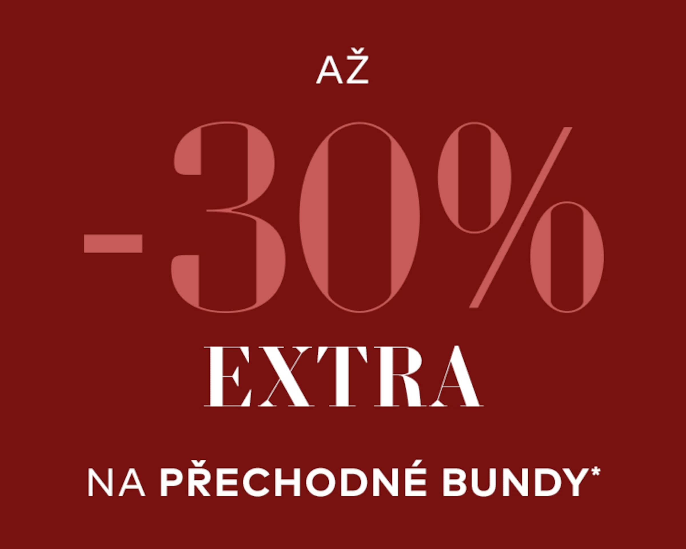 Sleva až -30% na přechodové bundy