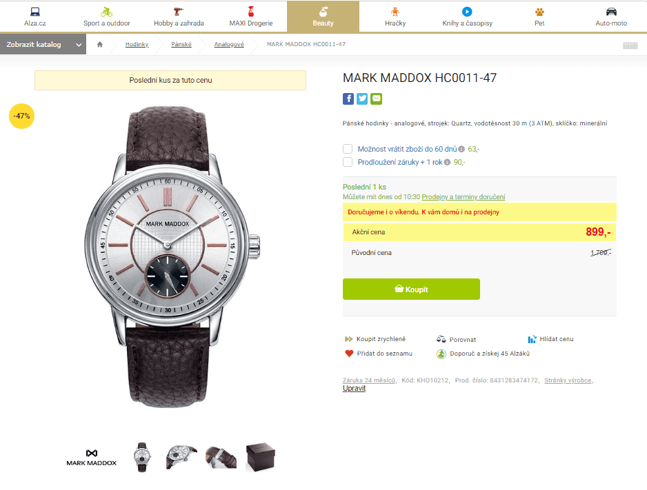 Pánské hodinky Mark Maddox HC0011-47