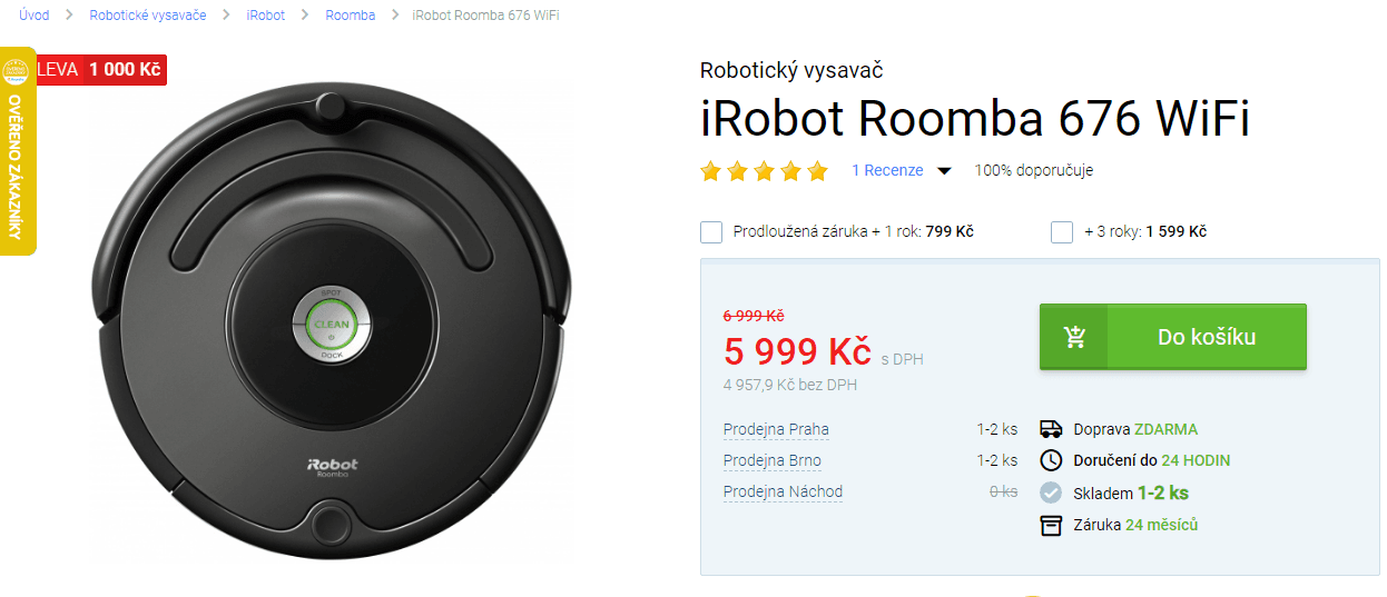 Robotický vysavač iRobot Roomba 676