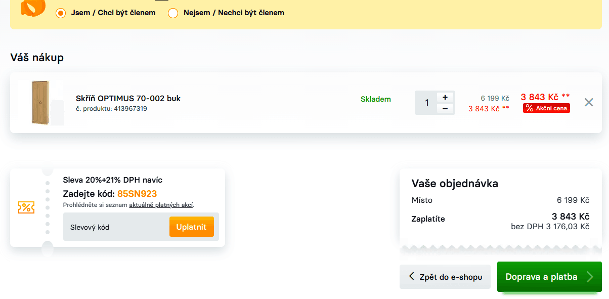 Dvojitá sleva 20% + 17,36% DPH