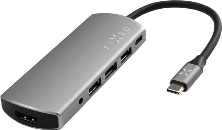 Hliníkový hub Fixed 6v1 s USB-C