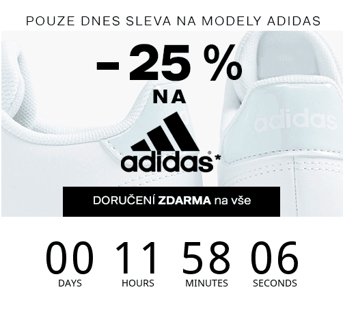 Sleva 25% na Adidas + doprava zdarma